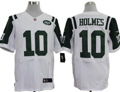 Nike Elite Jersey New York Jets 10 Santonio Holmes White